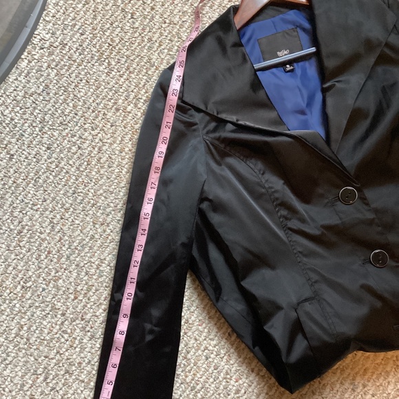 Vintage Black Target **Mossimo** Classic Satin Trench Coat, size Small - Picture 9 of 9